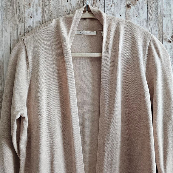 Women's Cyrus Cardigan Sweater S Beige White - Picture 2 of 8